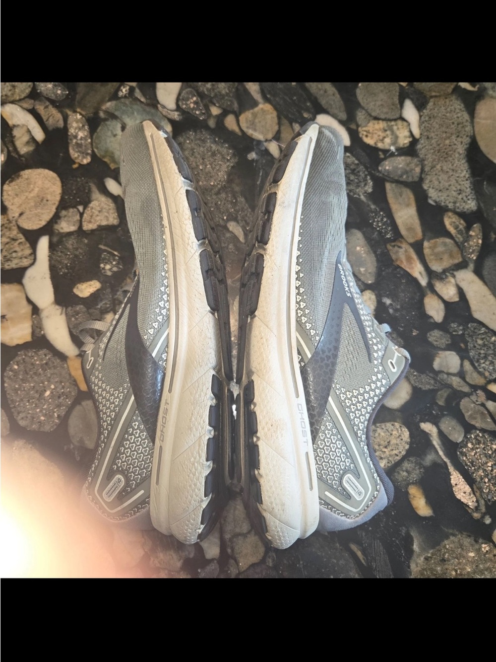 Brooks Ghost 14 Mens Running Shoes Gray Silver Sneakers Size 13 - Picture 4 of 8